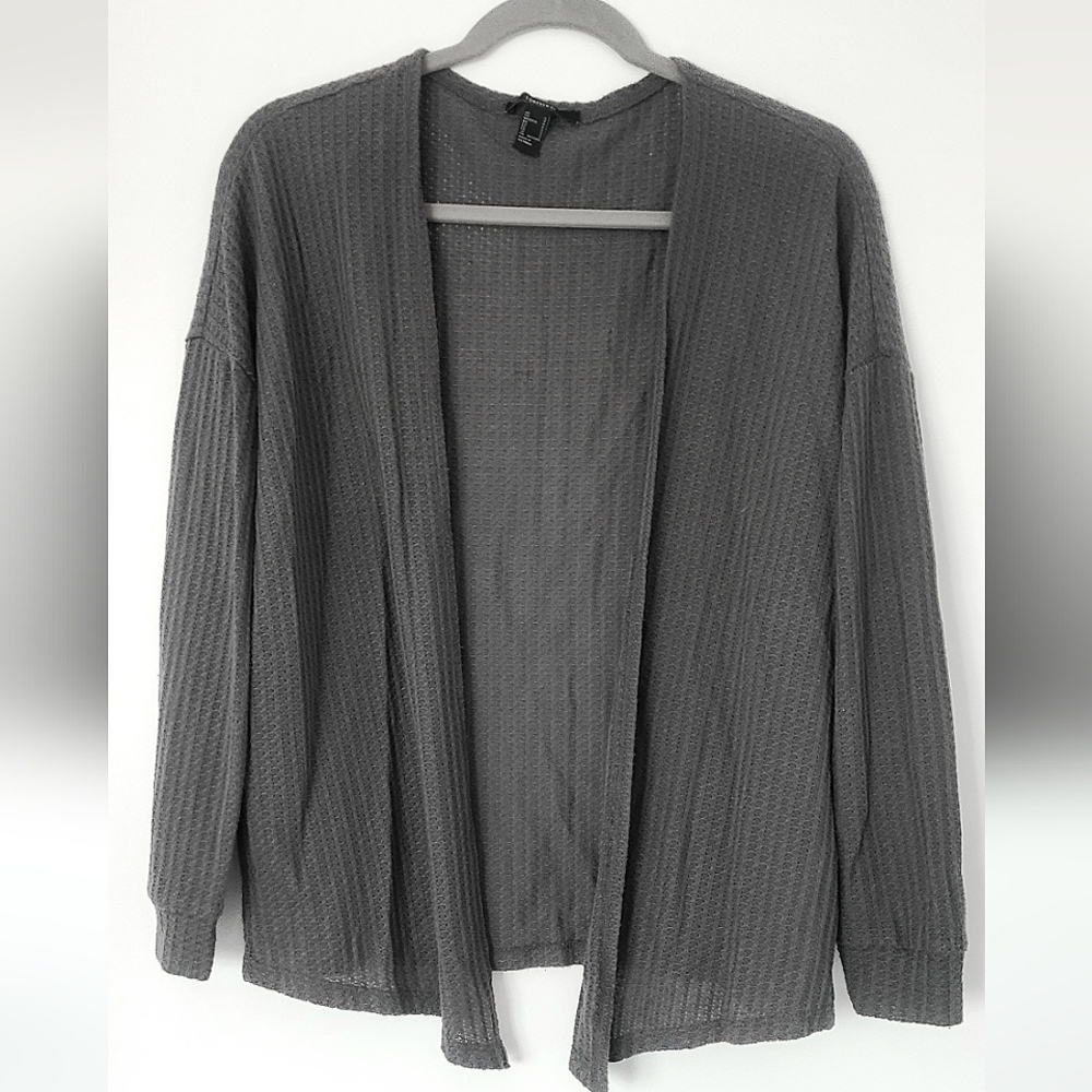 Grey knit cardigan